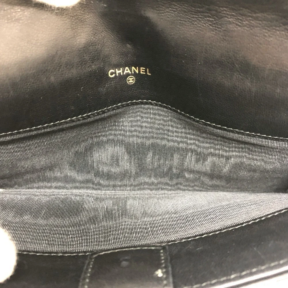 CHANEL black lambskin